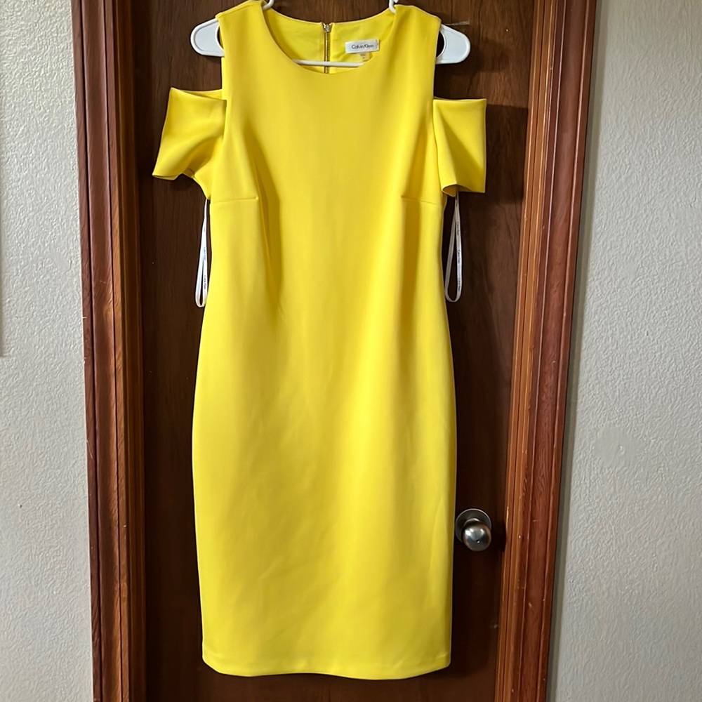 Bright Yellow Calvin Klein dress